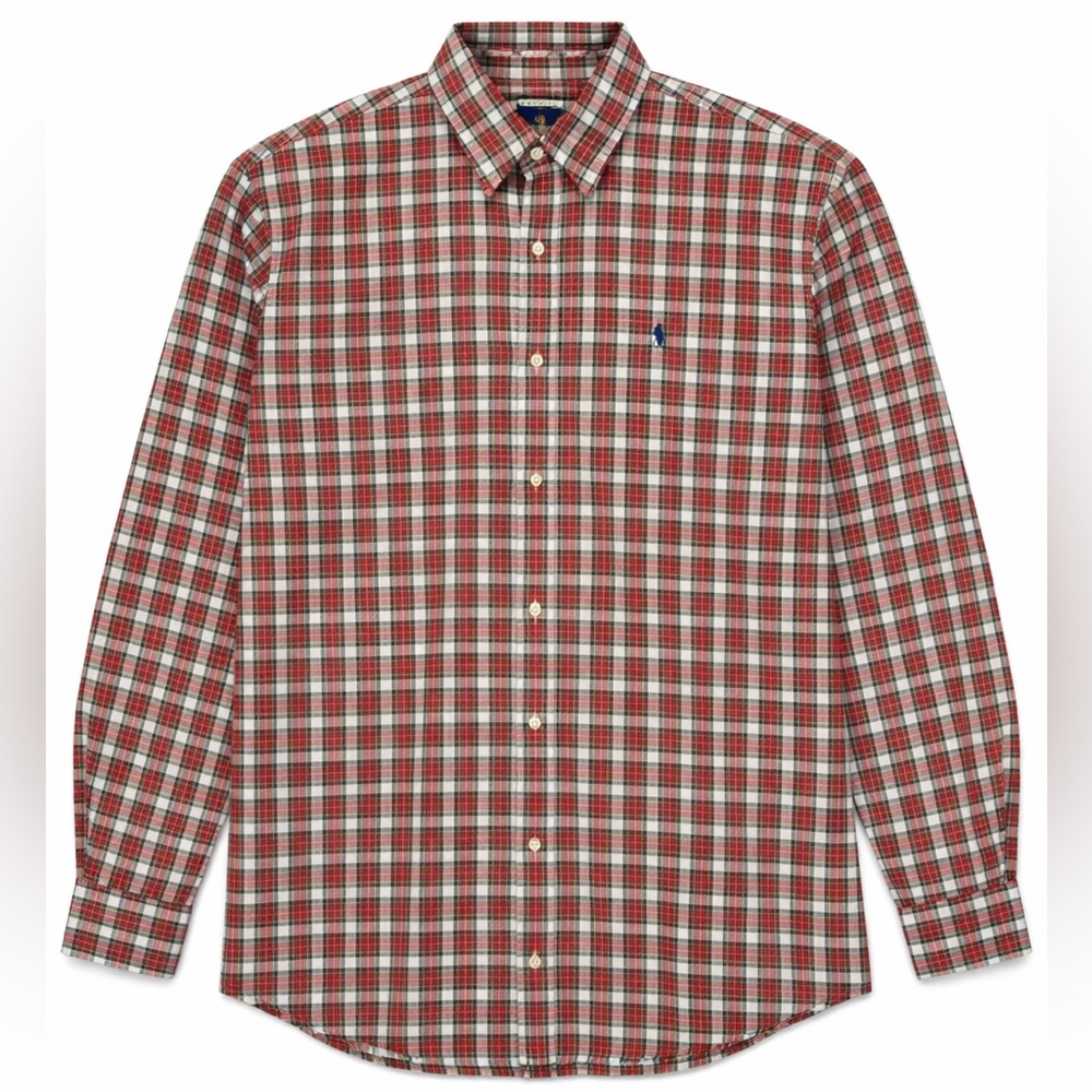 Ralph Lauren Red, Green and White Checkered Shirt